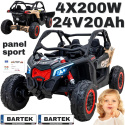 Buggy na akumulator Maverick 4x4 CAN-AM RR Turbo RR 4x200W 24V20AH Czarny Panel SPORT