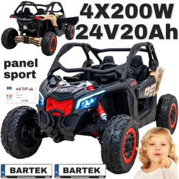 Buggy na akumulator Maverick 4x4 CAN-AM RR Turbo RR Czarny Panel SPORT