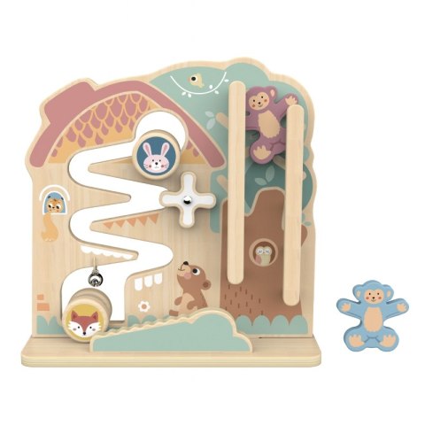 TOOKY TOY Labirynt Tablica Edukacyjna Tor 2w1 Labirynt Drewniany