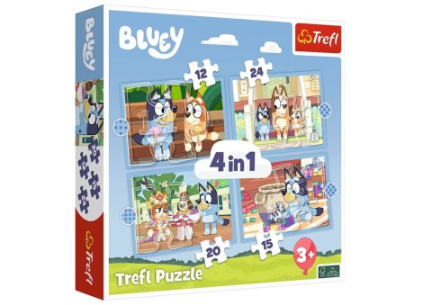 Puzzle 4w1 Bluey I Jej Świat Trefl 34637