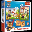 Puzzle + Memos 2w1 Psi Patrol Psia Ekipa W Akcji Trefl 93337