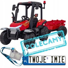 [BLT-206] Duży traktor BLAST z przyczepką [2X200W, 9Ah-24V] pilot, pokrowiec, LED, MP3 - czerwony